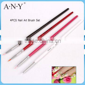 ANY Nail Art Painting Brush Nail Art Set 4 Different Colours