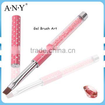 ANY Nail Art Beauty Design UV Gel Nails Building Rhinestone Pink Nail Brush Pennelli                        
                                                Quality Choice