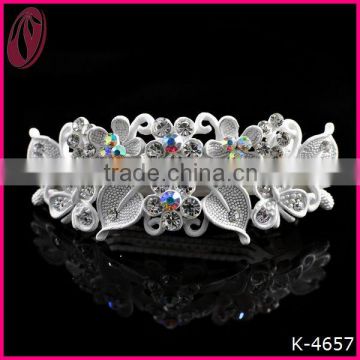 Hot sale crystal flower barrette hair clip