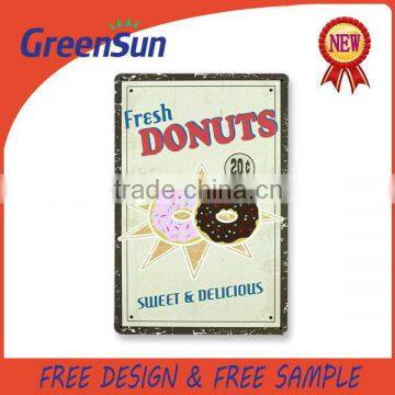 Popular custom company logo decorative metal word signs with enamel