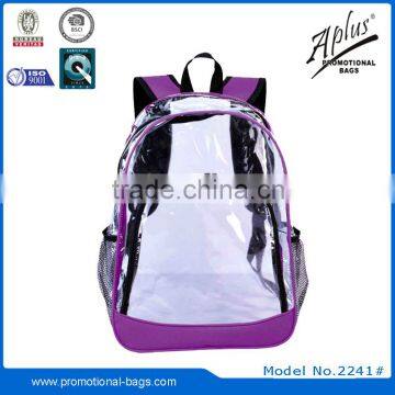 hot sale teenager 2015 trendy transparent backpack bag bags