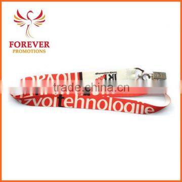 2015 New Design Printed Polyester Neck Lanyard With Metal Clamp