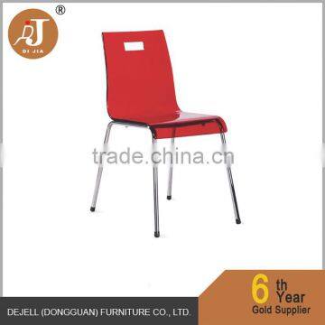 High Quality Acrylic Dining Chair with Chromed Legs