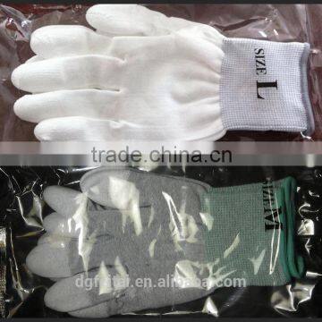 ESD Carbon Fiber PU Top Fit Gloves Anti-static Nylon Knit Gloves photo-3