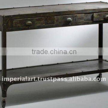 Industrial console table