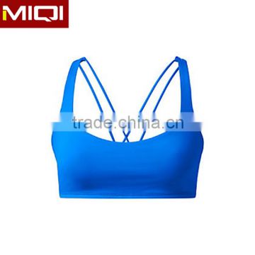 Hot sale Sexy Womens Gym Wear Yoga Bra Tops Dri Fit Bodybuilding Genie Sports Bra With Removable Pads