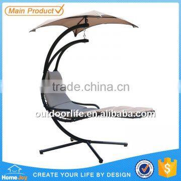 Excellent aluminum hanging chair with stand, canopy hanging chair