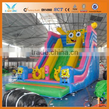 Cute Inflatable Spongebob Slide Inflatable Dry Slide Inflatable Slide