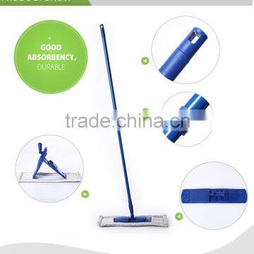 Most popular household stainless steel flat mop, white microfiber mop