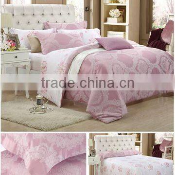 100% Cotton Bedding Linen-Jacquard Pink