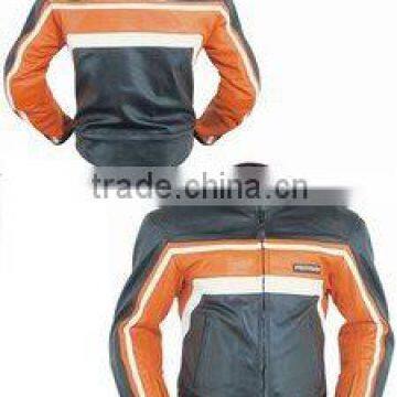 DL-1188 Leather Motorbike Jacket , Auto Racer Jacket , Garments