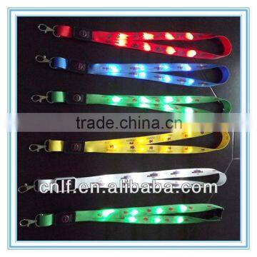 China Wholesale Polyester Flashing LED Lanyard For Promotion Gifts