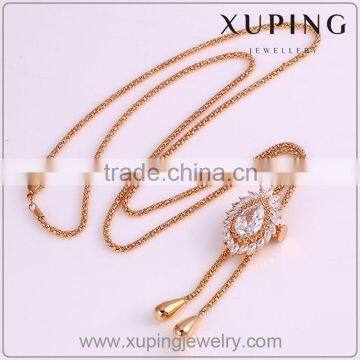 Wholesale 18k gold color meaningful crystal necklace jewellery pendant necklace