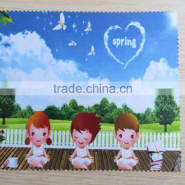 custom cartoon design digital printing microfiber lens cleaning cloth eyeglass cloth sunglass cloth