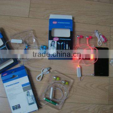 LED light Earphone / LED glowing earphone / LED Earphone