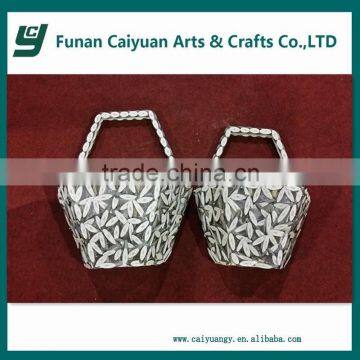 Unique design high quality decoration artificial basket natural basket with handle