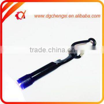 Promotional Black Aluminum Carabiner LED Light