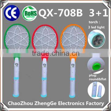 QX708B-1rechargable Battery for Mosquito Bat With Ttorch 3+1