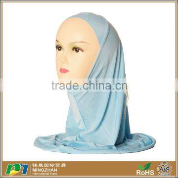 Women Muslim luxury Blue Shimmer Viscose Hijab Scarf Wholesale