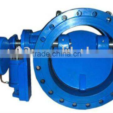 Butterfly swing check valve with balance weight