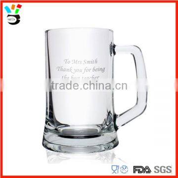 new stylish 420ml tankard pint glass with embroidery text