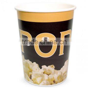 Logo printed different size double wall popcorn paper bucket cup