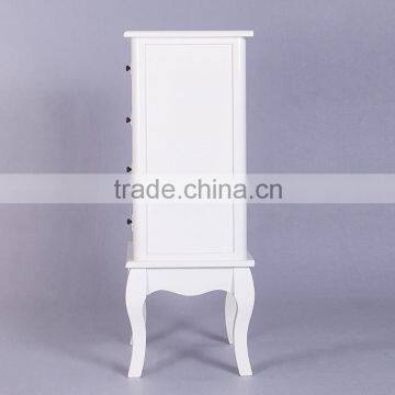 Carved Wooden White 4 Drawers Chest of Drawer photo-3