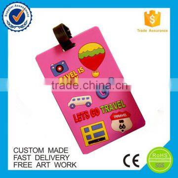 wholesale customized soft pvc luggage tags wedding favor