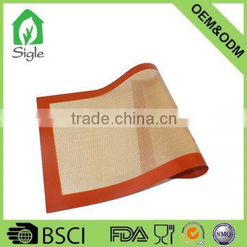 OEM ODM coustomize silicone fibre glass baking mats sheet high heat resistant