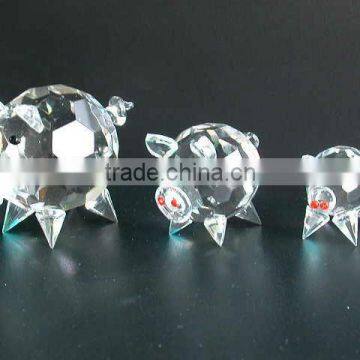 Years cute optical crystal pig animal piglet model (R-0235)