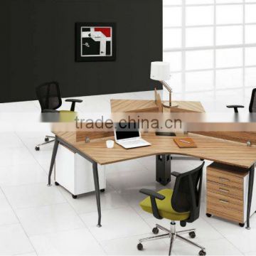 Modern unique office staff table for 3 people