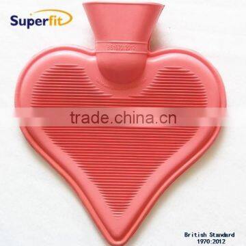 red heart shaped cute hot water bottle