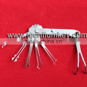 High quality wholesale quick h & h lock pick Folding car 5 hook locksmith tools lockpick