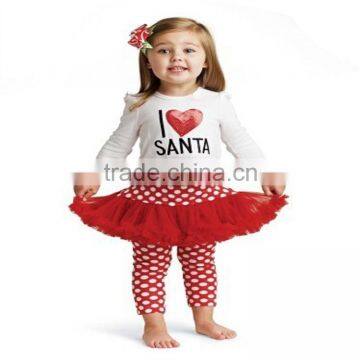 fall girls dress set cute santa wholesale clothes children newborn baby christmas outfits