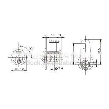 High Quality Zinc Alloy Pin Archives Lock for Steel Archives Storage Cabinet photo-2