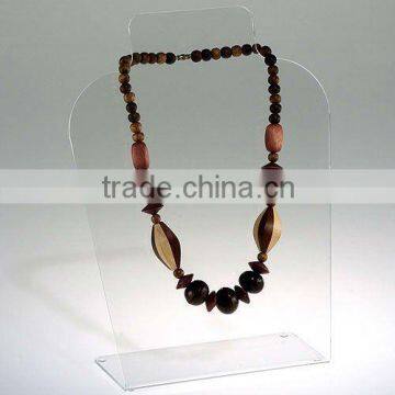 Clear acrylic jewelry necklace bust displays