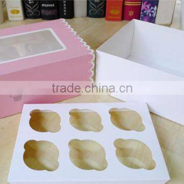 Decorative Paper Cupcake Box for 6 Pack and Inserts Wholesale China photo-3