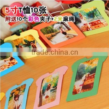 Colorful T-shirt Shape Paper Photo Frame