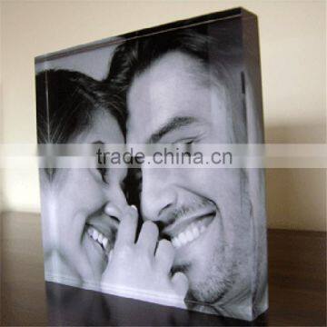 Custom design square clear acrylic man woman sex photo frame