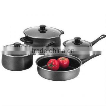 high quality 7 pcs carbon steel cookware set