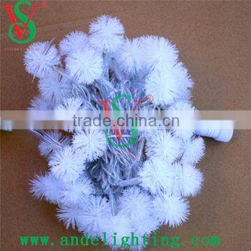 LED Holiday RGB Fluffy Ball String Light Changing Color Wedding Decoration photo-2