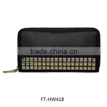 pu Leather Fashion Holder Women Rivet Wallet 2015