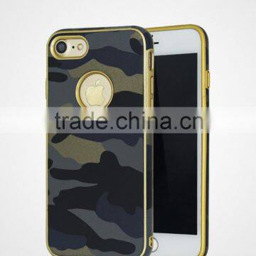 Newest funky army camouflage pattern soft TPU high rate case cover for guangzhou mobile I phone7 4.7''leather case