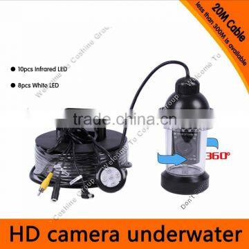 Underwater 20M 360degree Rotate ICE fishing Camera Part IR led light Fish Finder