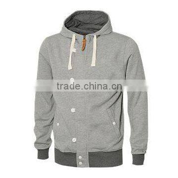 Grey Color Men Hoodies