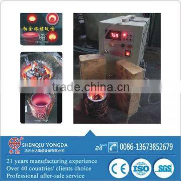 Small portable high frequency induction melting furnace