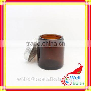 New Fashion 50 g 100 g Amber Clear Glass Jars With Aluminum Cap for Skin Care Products