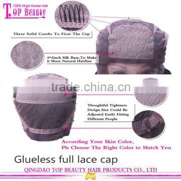 Trade Assurance Silk Top 100% Raw Unprocess Remy Virgin Human Hair Full Lace Wigs With Bangs photo-4