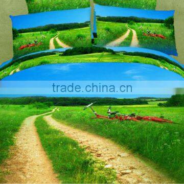 four six 2014 new scenery 4pcs bed sheet cover pillowcase bedding set