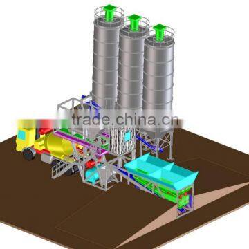 stationary concrete batching plant